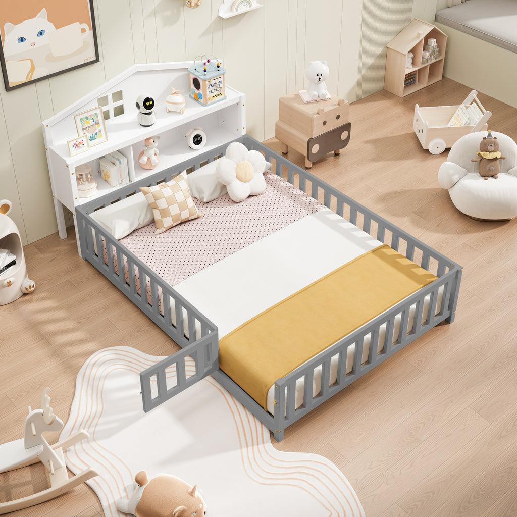 Headboards for Full-size Montessori Floor Bed White,Freely collocation - Grand Goldman Shop