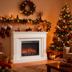 44' Electric Fireplace with Mantel for Living Room or Bedroom,23' Fireplace Insert Heater, Realistic Log and Flame Effect, Remote Control, Timer - Grand Goldman Shop