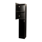 Freestanding  Cabinet with Inadjustable Shelves and two Doors for Kitchen, Dining Room,black - Grand Goldman Shop