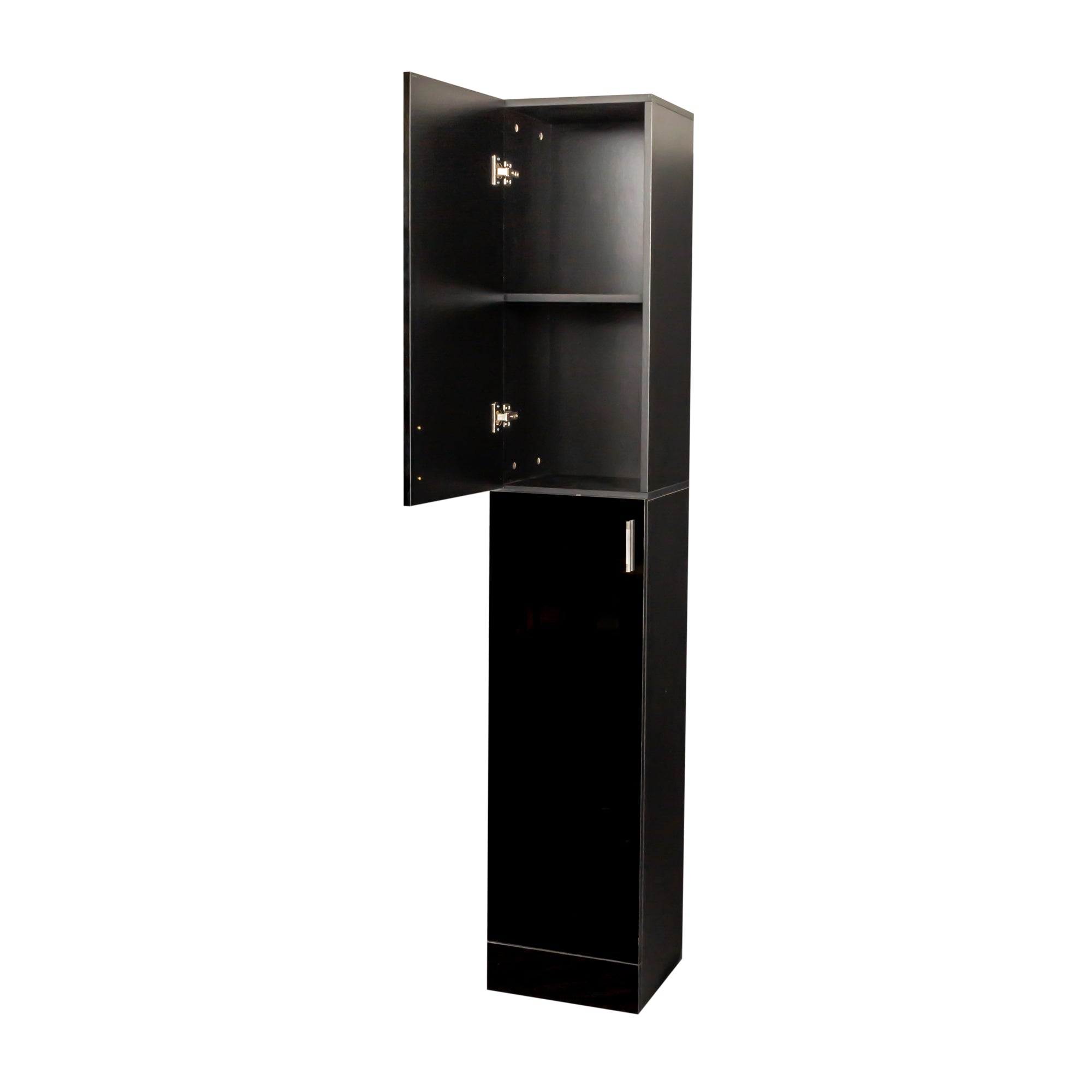 Freestanding  Cabinet with Inadjustable Shelves and two Doors for Kitchen, Dining Room,black - Grand Goldman Shop
