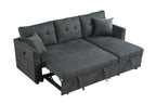Sectional Sofa Bed L-Shaped Sofa Couch Bed with USB Port, Reversible Sofa Couch Sleeper with Pull Out Bed, Chaise with Storage, Pull Out Couch for Living Room - Grand Goldman Shop