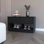 Tulip Storage Bench, Two Drawers, Two Shelves - Grand Goldman Shop