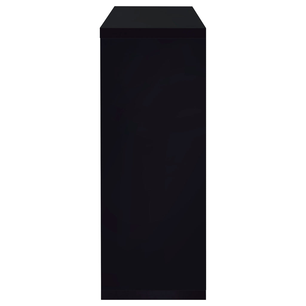 Gilbert Black High Gloss Bar Shelf - Grand Goldman Shop