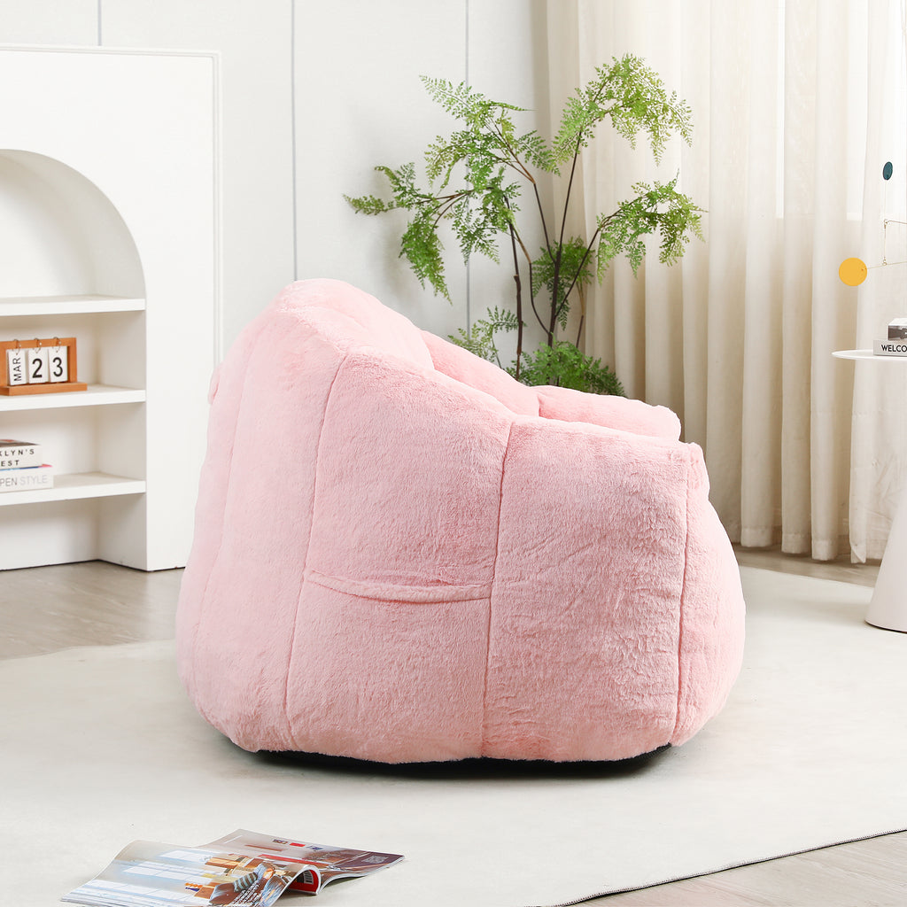 Beanbag Chair, Beanbag Sofa Chair with Armrests Stuffed High-Density Foam, Lazy Sofa Comfy Chairs Beanbag Chair for Adults in Living Room, Bedroom Reading - Grand Goldman Shop