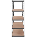 Storage Shelving Unit, 5-Tier Adjustable, 2000 lbs Capacity, Heavy Duty Garage Shelves Metal Organizer Utility Rack, Black, 48' L x 24' W x 72' H for Kitchen Pantry Basement Bathroom Laundry - Grand Goldman Shop