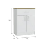 Mayorca Multistorage Pantry Cabinet, One Drawer, Two Interior Shelves -White / Light Oak - Grand Goldman