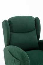 049-Teddy Fabric Rocking Chair With Packet Wood Legs,Green - Grand Goldman Shop