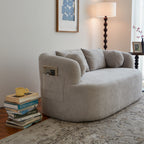 Sofa-in-a-Box, Memory Foam 2-Seater Couch, No Installation & Easy to Transport, Deep Seat Modern Sofa with chenille Fabric, Couch for Living Room, Bedroom, Apartment, Home Office,Gray - Grand Goldman Shop