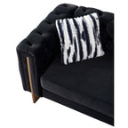 Chesterfield Modern Tufted Velvet Living Room Sofa, 84.25''W Couch,Black - Grand Goldman Shop