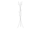 Coat Rack, Hall Tree, Free Standing, 11 Hooks, Entryway, 74'h, Bedroom, White Metal, Contemporary, Modern - Grand Goldman Shop