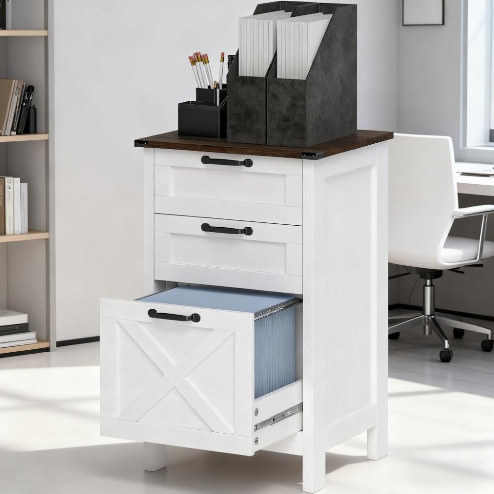 Modern Style File Cabinet with 3 Drawers,Office Storage Cabinet for A4,For Home and Office - Grand Goldman