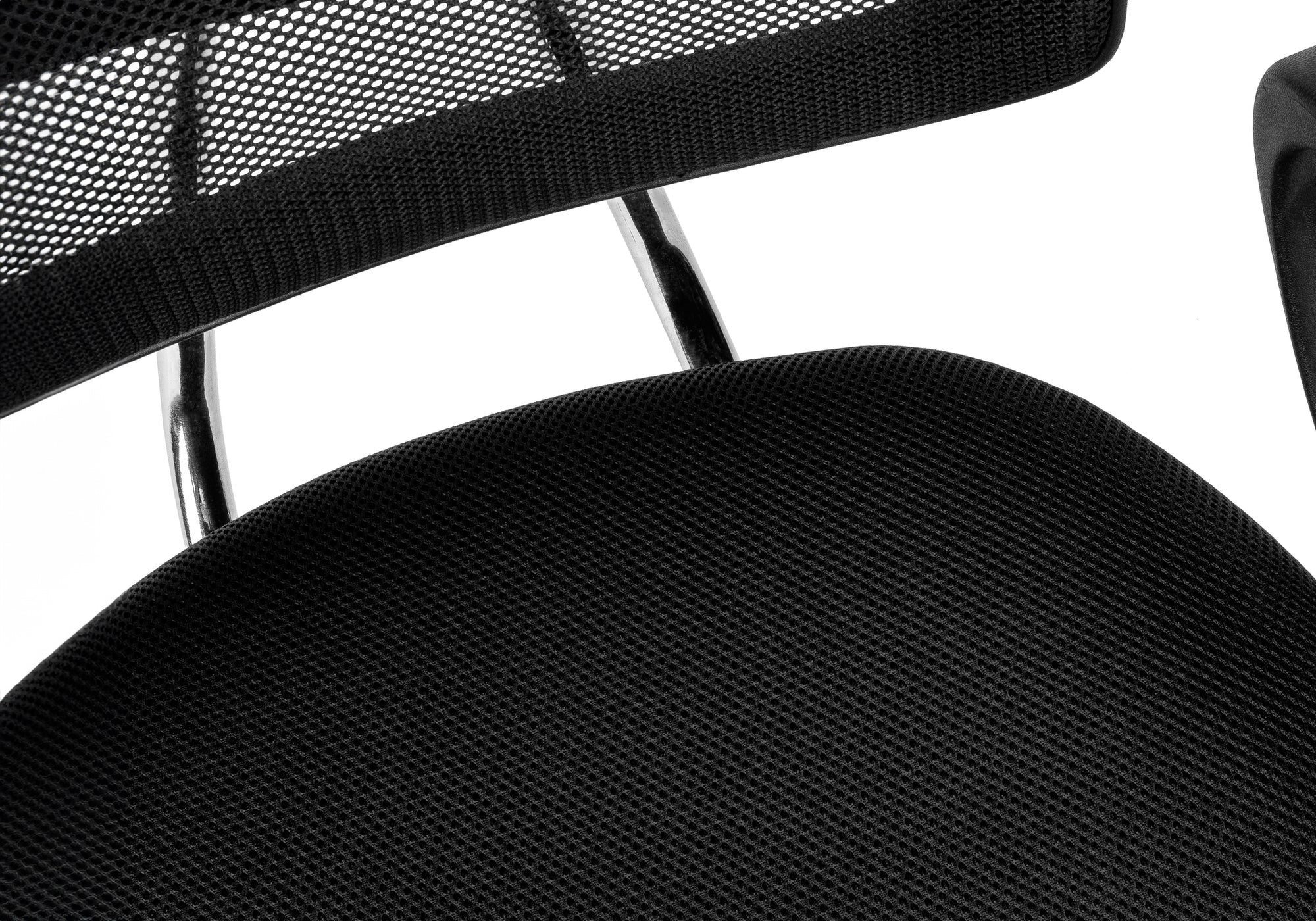 Office Chair, Adjustable Height, Swivel, Ergonomic, Armrests, Computer Desk, Work, Juvenile, Black Mesh, Black Metal, Contemp