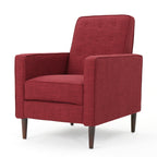 Macedonia Mid-Century Modern Button Tufted Fabric Recliner - Grand Goldman Shop