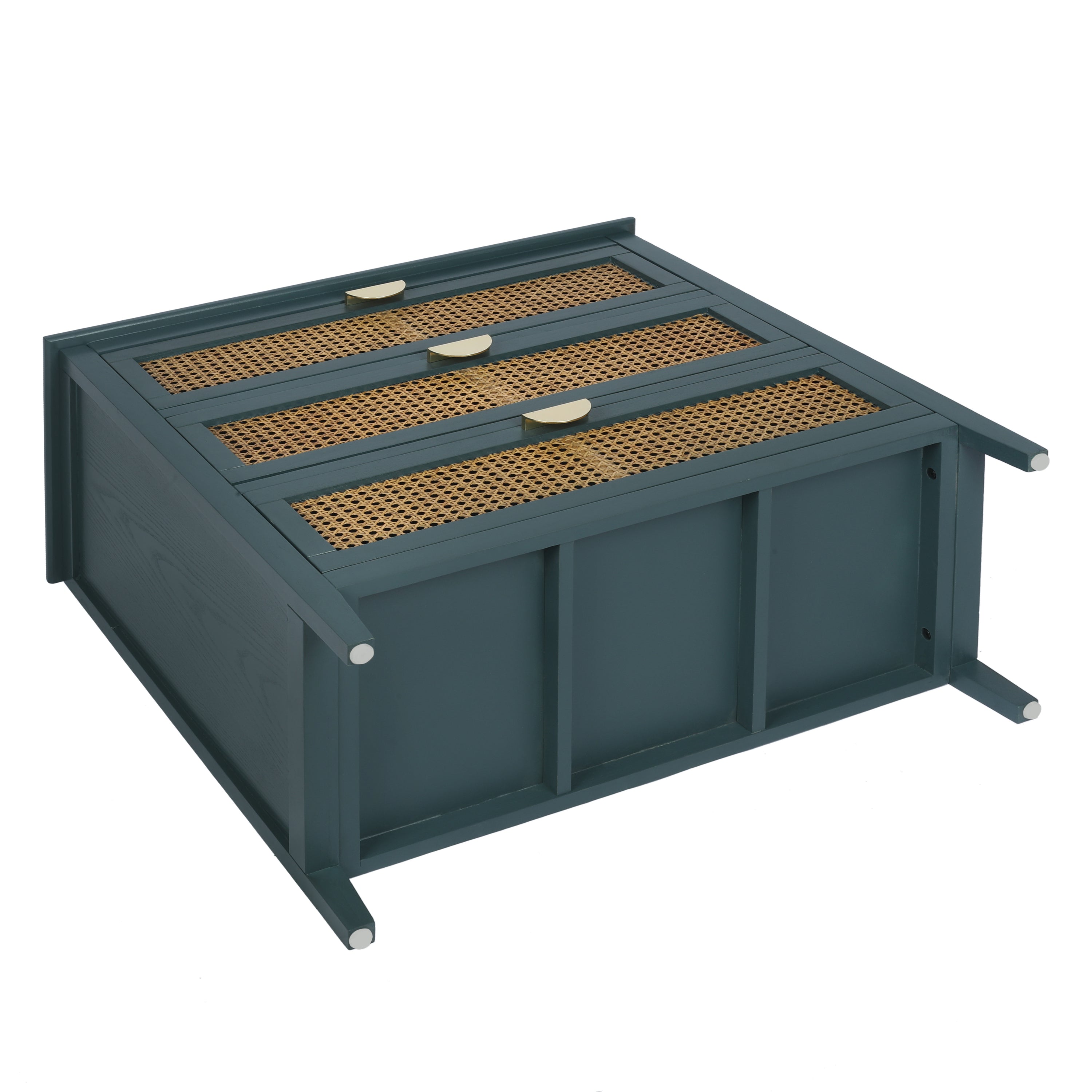 3 Drawer Cabinet, Natural rattan, American Furniture, Suitable for bedroom, living room, study - Grand Goldman Shop
