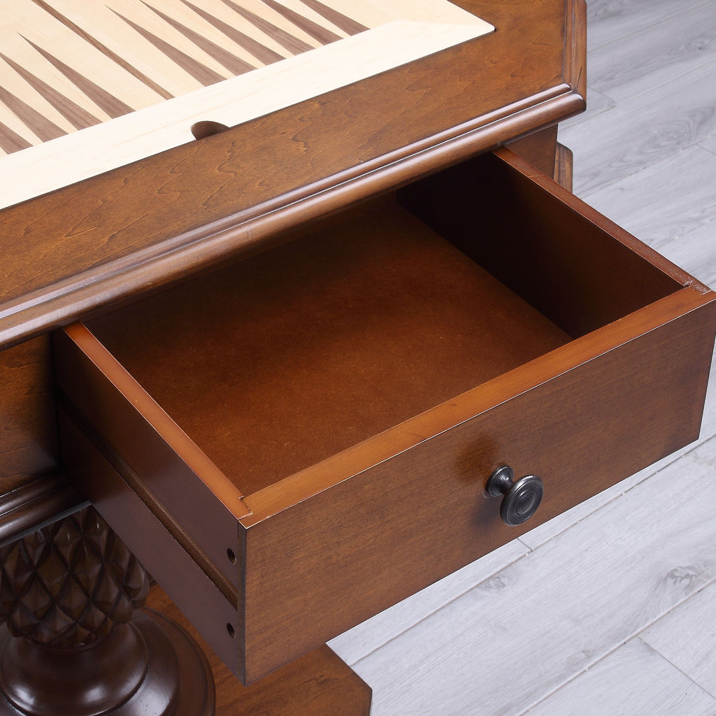 Bishop II Cherry Finish Game Table (Game Board reversible, Chess Figure does not include) - Grand Goldman