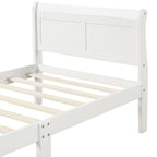 Minimalist Wood Platform Bed Twin Mattress Foundation with Headboard Footboard Solid Wood Support - Grand Goldman Shop