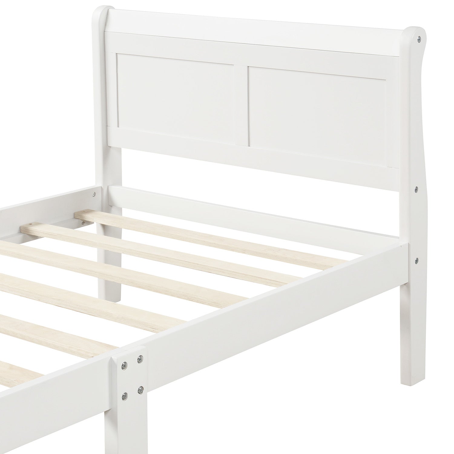 Minimalist Wood Platform Bed Twin Mattress Foundation with Headboard Footboard Solid Wood Support - Grand Goldman Shop
