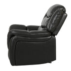 Classic Design Black Berry PU Upholstery Glider Recliner Chair with Spacious Comfort and Durable Construction - Grand Goldman Shop