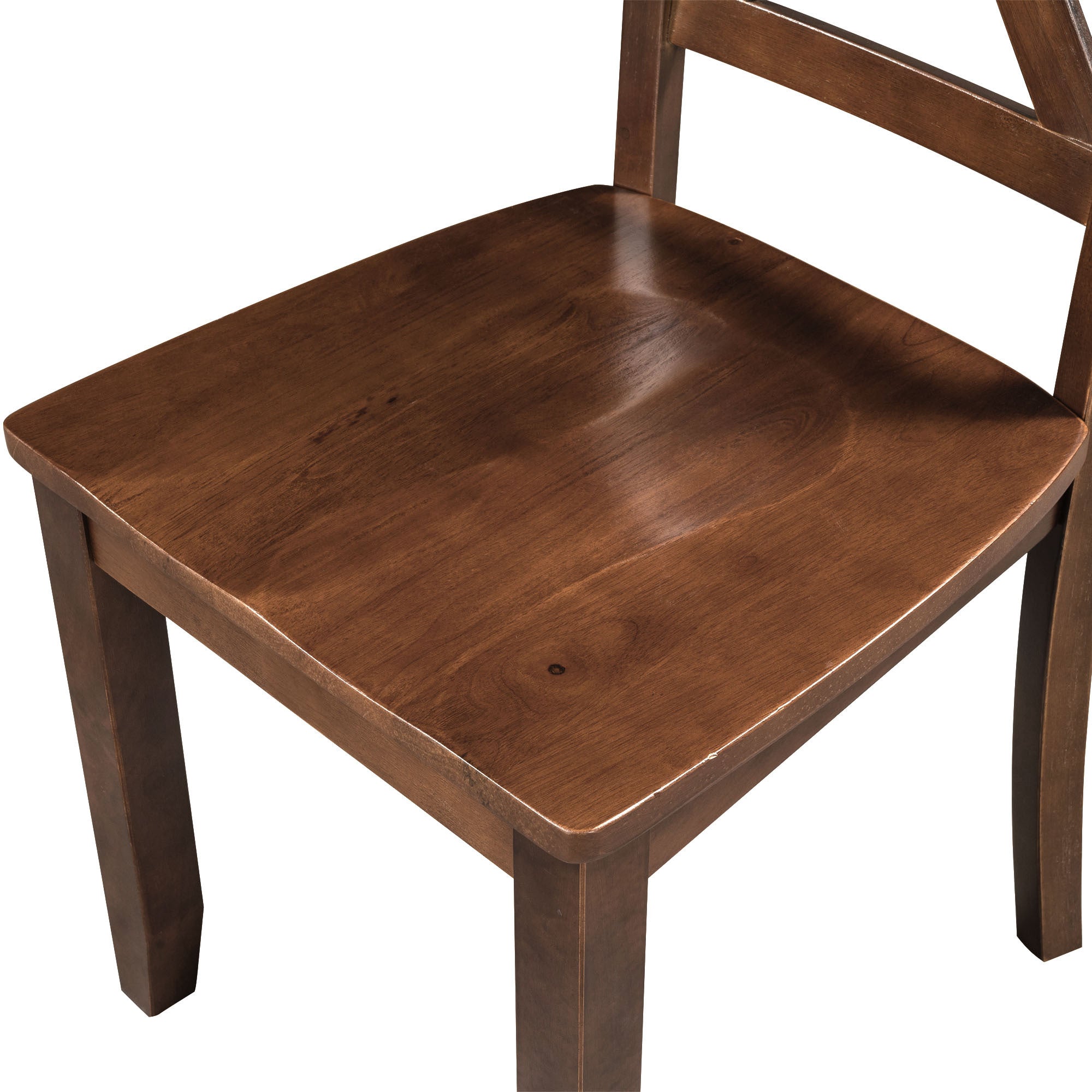 TOPMAX 3-Piece Wood Drop Leaf Breakfast Nook Dining Table Set with 2 X-back Chairs for Small Places, Walnut(old sku:SP0000164AAD) - Grand Goldman Shop