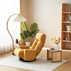 Adjustable Yellow Swivel Lounge Chair with 360-Degree Rotating Seat and Headrest Support, Leisure Chair Deck Chair - Game Chair for Living Room - Grand Goldman Shop