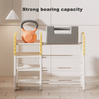 Kids Bookshelf and Toy Storage, 4-Tier Toy Organizers W/8 Removable Storage Bins, Kids Toy Storage Organizer for Study Room, 