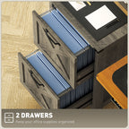 File Cabinet with 2 Drawers, Rustic Farmhouse Office Storage Cabinet - Grand Goldman