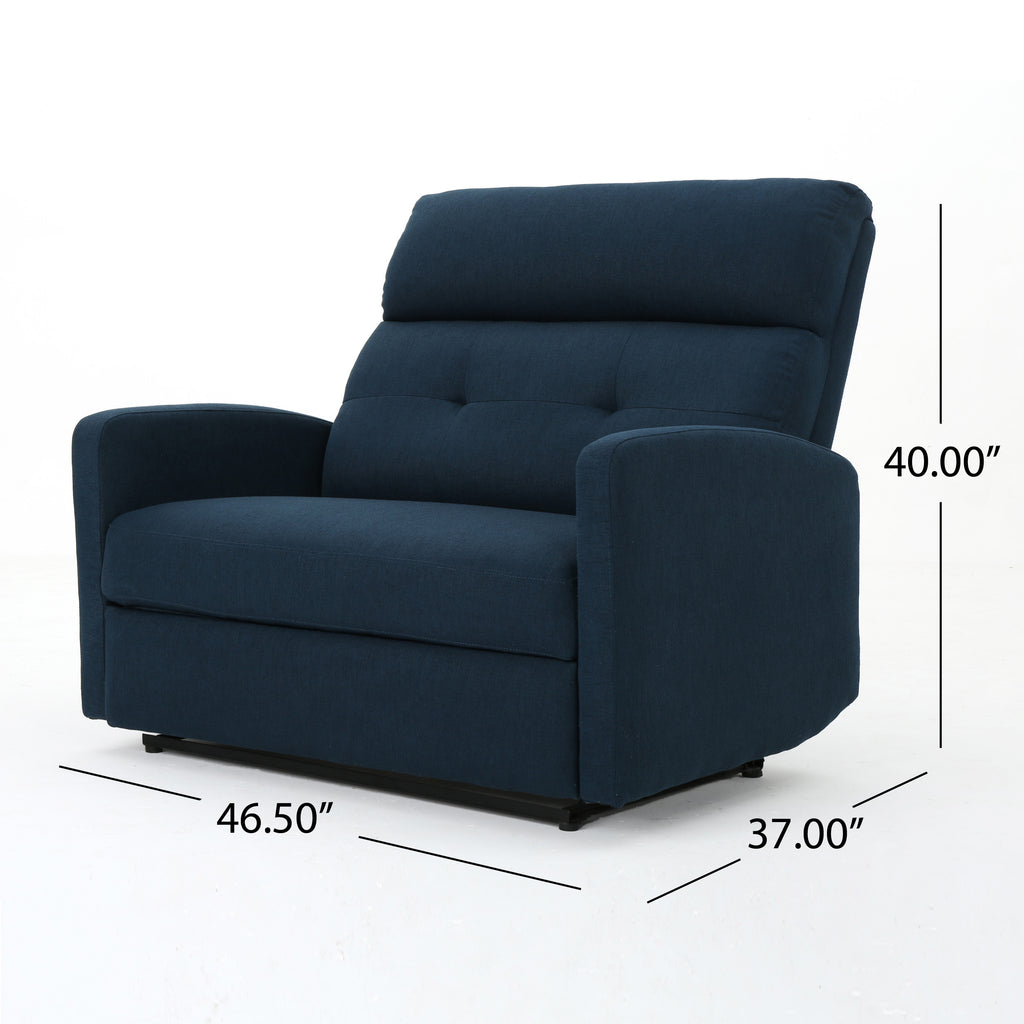 Alma Contemporary Upholstered Loveseat Recliner - Grand Goldman Shop