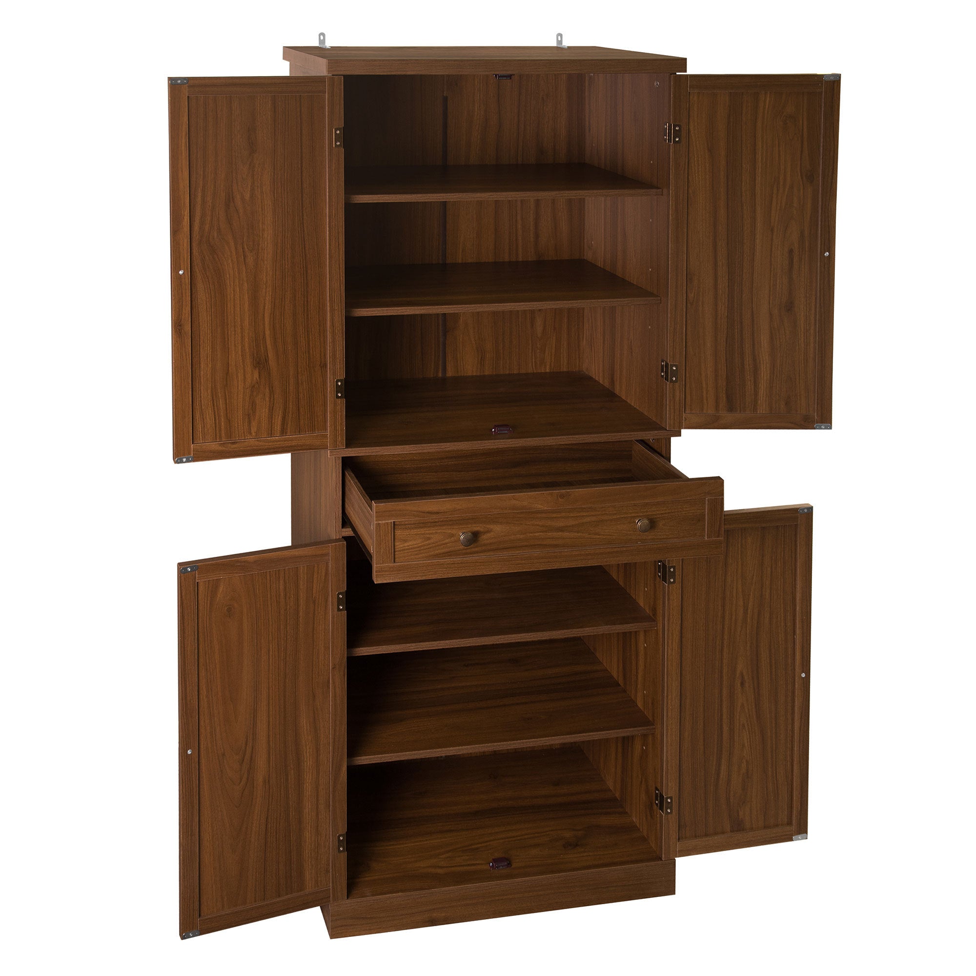 4 Door Cabinet with 1 Drawer, with 4 Adjustable Inner Shelves, Storage Cabinet - Grand Goldman Shop