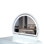 39' Makeup Vanity Table with Mirror Touch Screen Lighted Mirror, Dressing Table with Drawer for Bedroom, White - Grand Goldman Shop