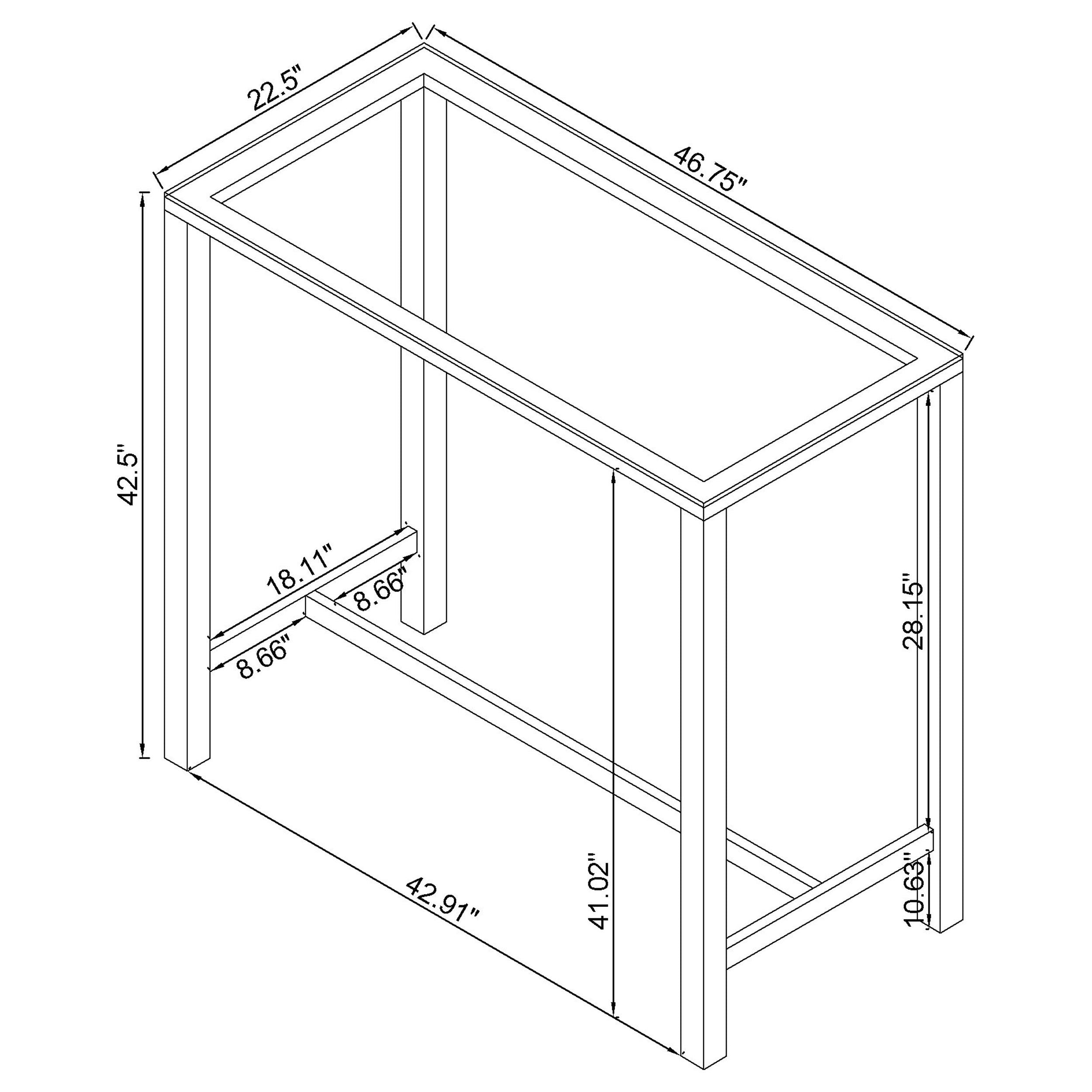 Tommy Chrome 47-inch Bar Table - Grand Goldman Shop