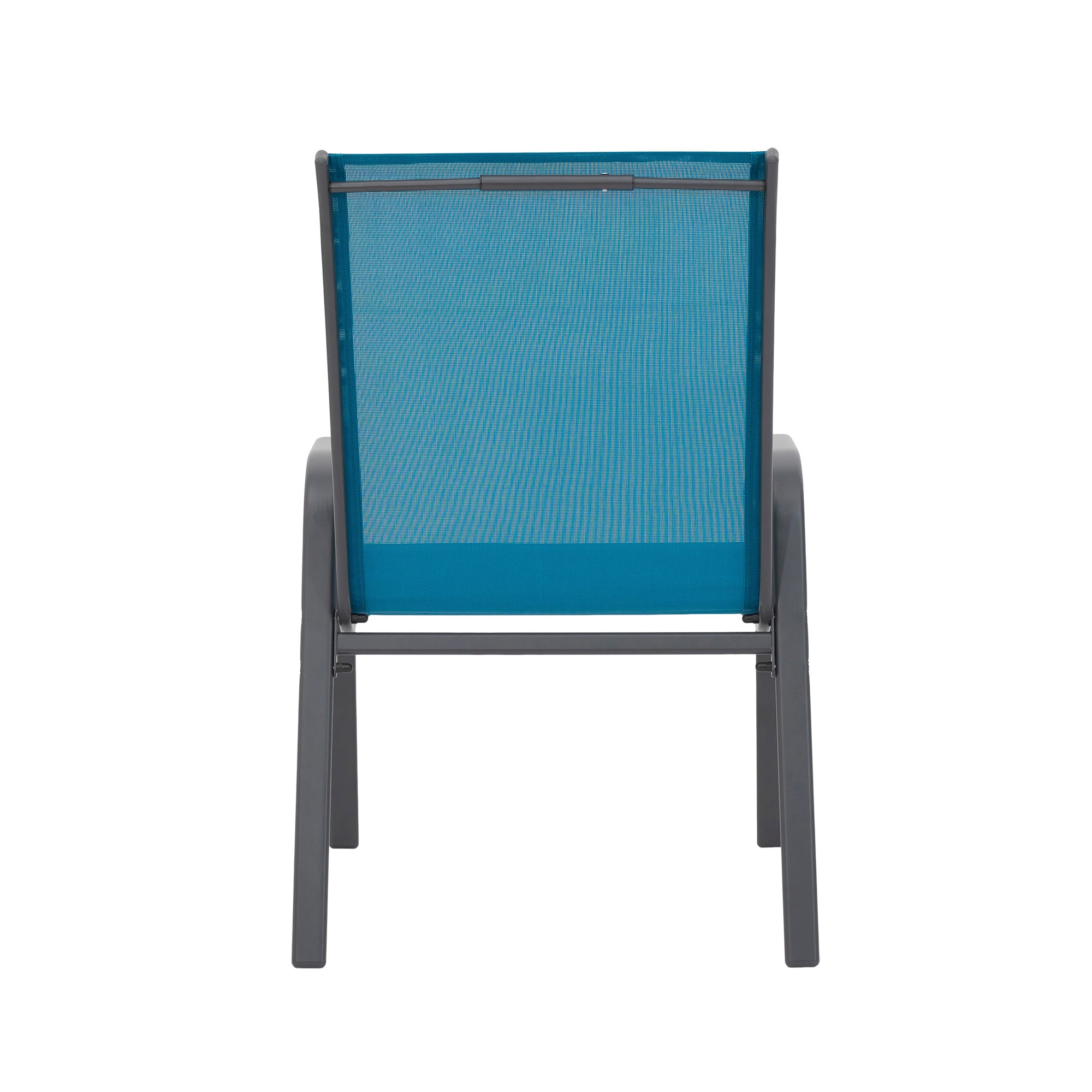 4 Piece Patio Chairs, Outdoor Camping Chairs with Breathable Textilene Fabric, Set of 2 Garden Chairs with Armrest High Backr