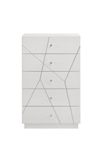 Manhattan Queen 5-Piece Bedroom Set – Modern Design with Lacquer Finish, Geometric Accents, and LED Lighting - Grand Goldman Shop