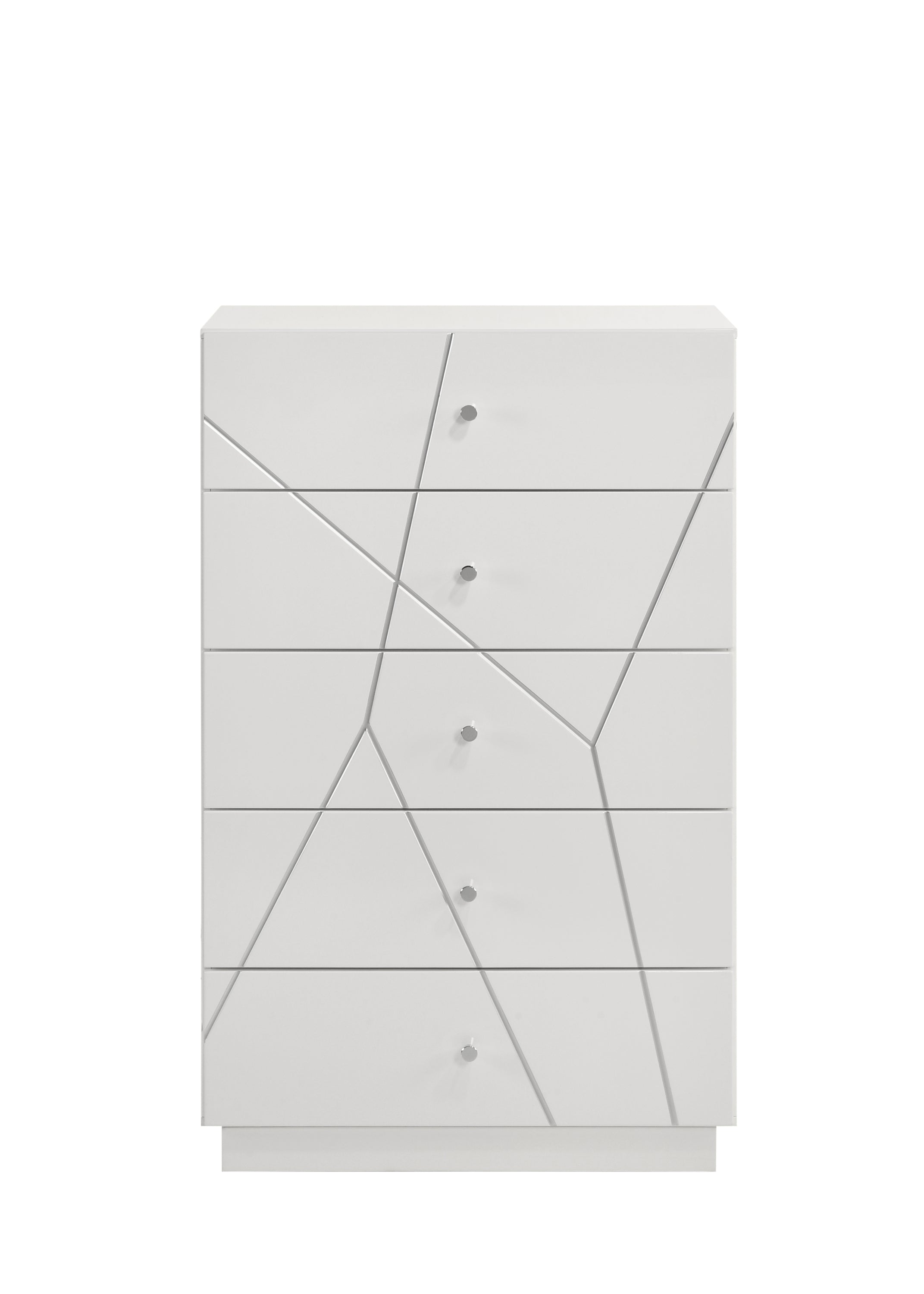 Manhattan Queen 5-Piece Bedroom Set – Modern Design with Lacquer Finish, Geometric Accents, and LED Lighting - Grand Goldman Shop