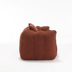Cozy Beanbag Chair with High Resilience Foam Core for Two - Red Chenille, 66x35x25 inches - Grand Goldman Shop