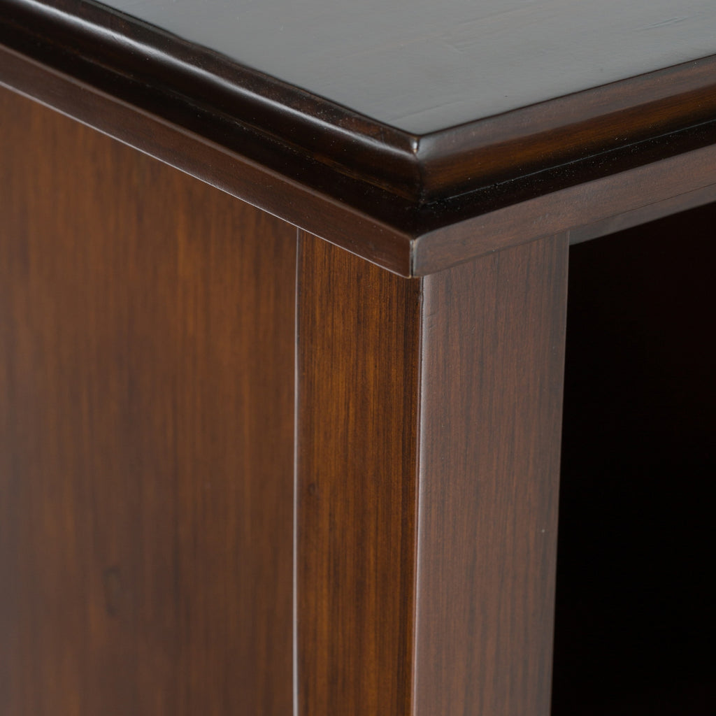 Artisan Transitional 12 Cube Storage in Russet Brown with Solid Wood Construction and Glazed Finish | Premium Home Decor - Gr