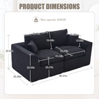 UNITED WE WIN Modular Sectional Sofa Cloud Couch,Comfy Cloud Modern Sofa,2 Seater with Cushion Covers Removable Furniture for Living Room Bedroom Apartments Dorms,No Assembly Required - Grand Goldman Shop