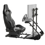 Enhanced and stable racing wheel cockpit, compatible with Fanatec, PXN, Thrustmaster, and Logitech adjustable driving simulat
