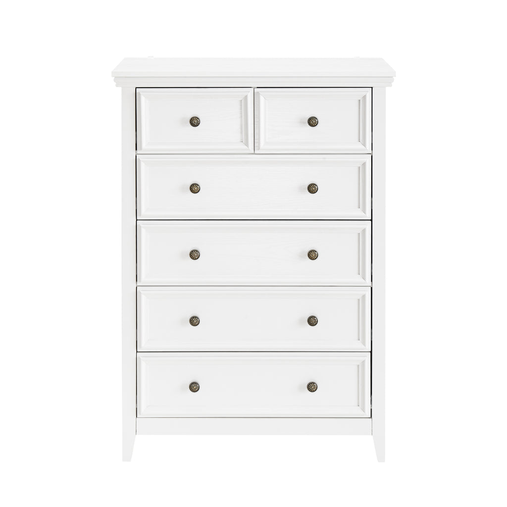 Modern 6 Drawers Dresser 6 Drawers Cabinet,Chest of Drawers Closet Organizers and Storage Clothes Storage Drawers Cabinet for Living Room, Farmhouse Dresser Organizer white - Grand Goldman Shop