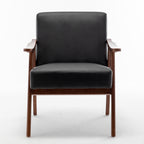 Mid-Century Modern Wingback Accent Chair with Solid Wood Frame and Extra-Thick Backrest – Lounge Chair for Living Room, Bedroom, or Reading Room - Grand Goldman Shop