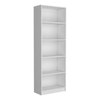 Vinton 4-Tier Bookcase with Modern Storage for Books and Decor, White | Premium Home Decor - Grand Goldman