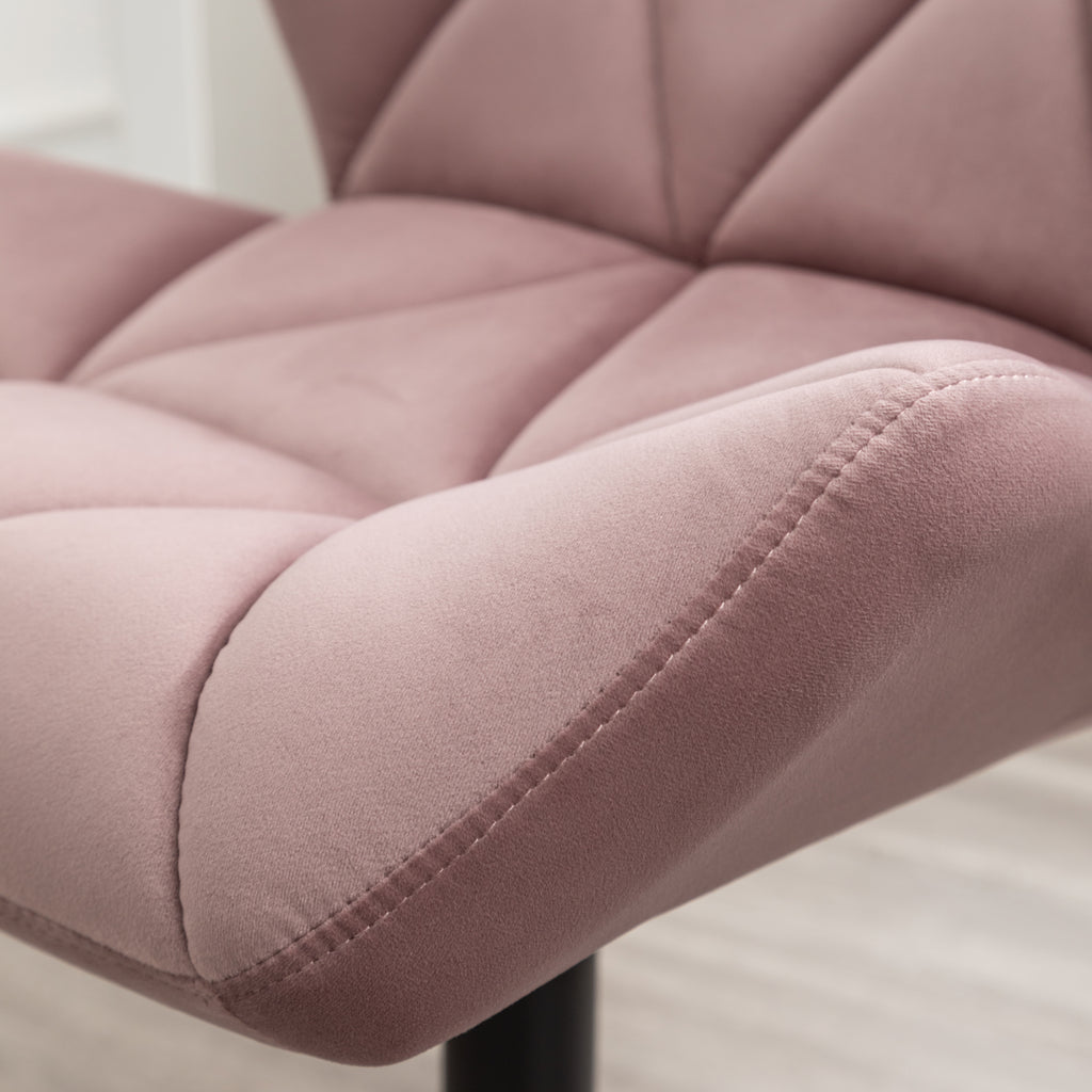 Eldon Diamond Tufted Adjustable Swivel Office Chair, Mauve - Grand Goldman