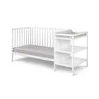 Palmer 3-in-1 Convertible Crib and Changer Combo White | Premium Home Decor - Grand Goldman