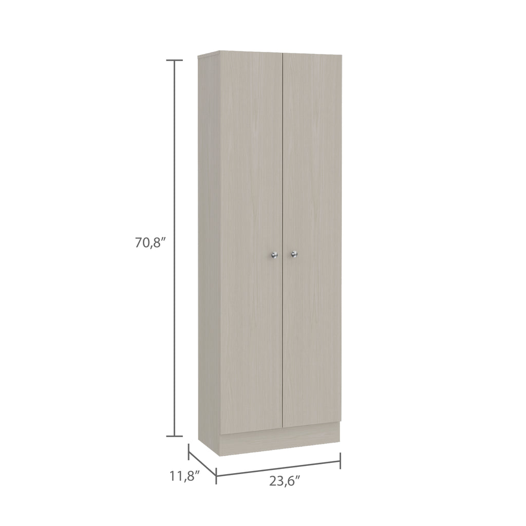 Multistorage Pantry abinet, Five Shelves, Double Door Cabinet -Pearl - Grand Goldman