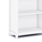 Amherst 30 inch Solid Wood 5 Shelf Bookcase in White - Grand Goldman
