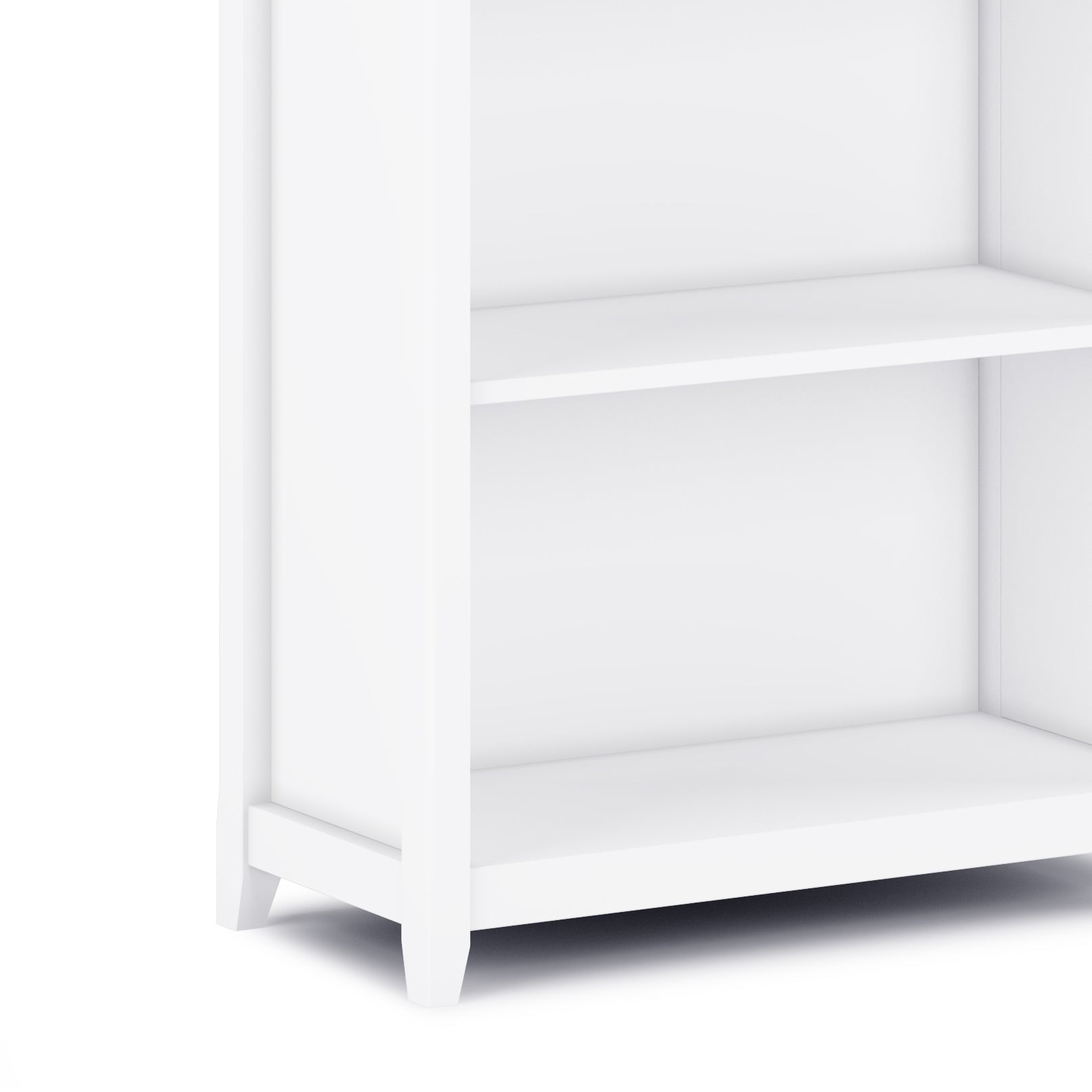 Amherst 30 inch Solid Wood 5 Shelf Bookcase in White - Grand Goldman