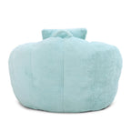Giant Bean Bag Chair withFootstool, Oversized Bean Bag  for Adults and Kids, Faux Fur Shell-Shaped Large Chair with Filler, Stuffed Big Accent Sofa,  Floor Sofa for Gaming,Reading Living Room Bedroom - Grand Goldman Shop