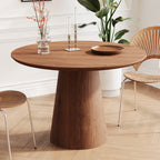 43 inch circular dining table, modern minimalist round table, MDF grain dining table, one handle and two packs - Grand Goldman Shop