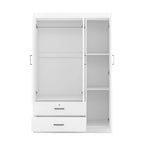 3-Door Wardrobe with 2 Drawers, White(OLD SKU:LP006001AAK) - Grand Goldman Shop