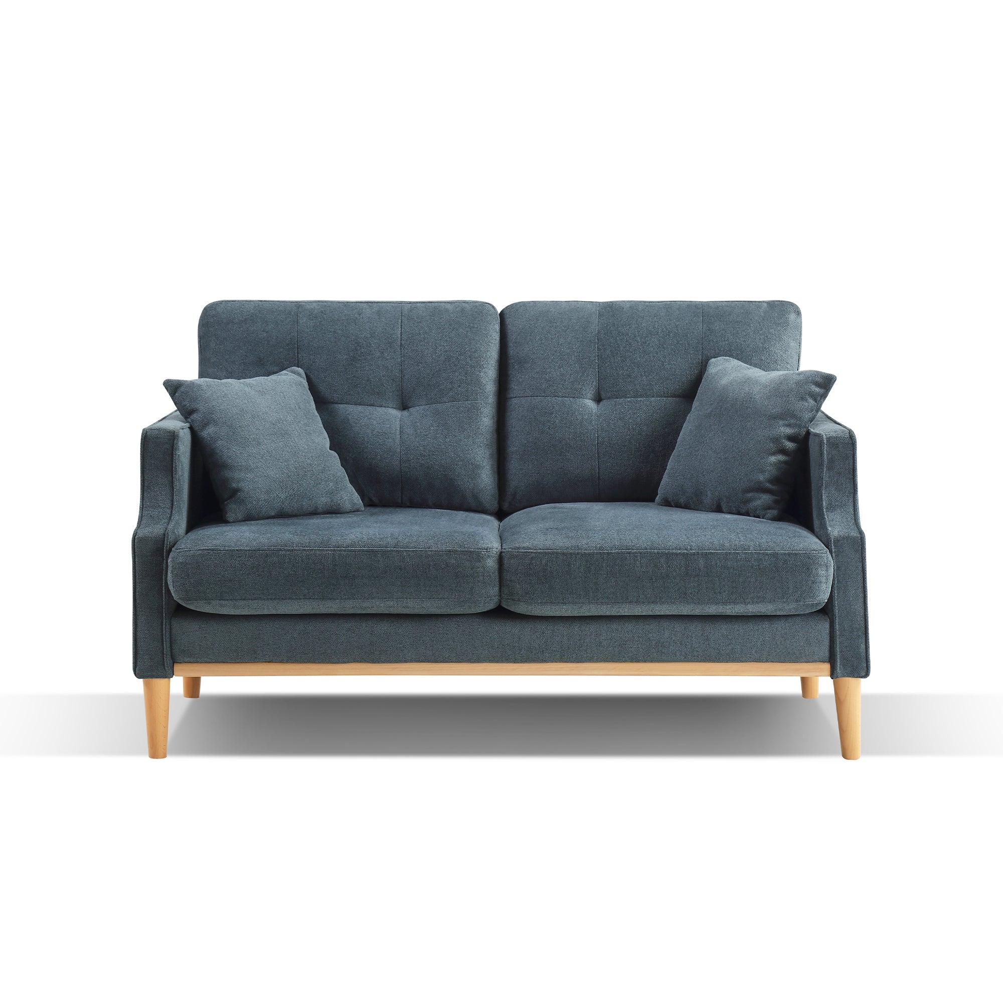 Loveseats 2 Seater Sofa For Primary Living Space , Bed Room, Office, waterproof fabric , USB Charge Port , 2  Pillows,Wood Legs - Grand Goldman Shop