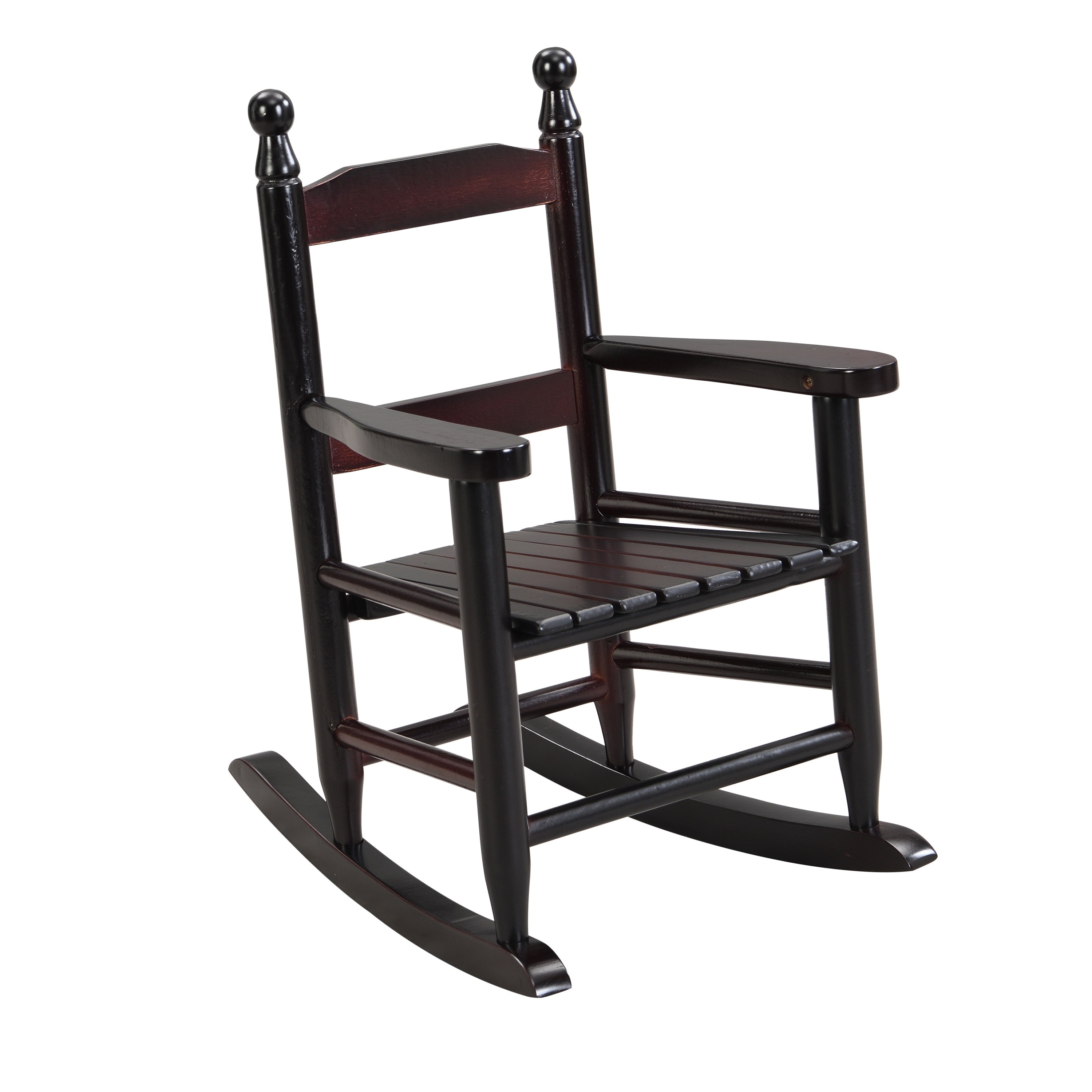 Oak Style Children's Rocking Chair for Indoor or Outdoor - Espresso Populus Wood - 14.17 x 18.90 x 22.44 inches - Grand Goldm